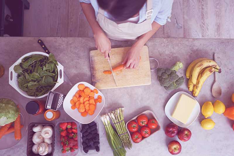 Woman preparing a meal