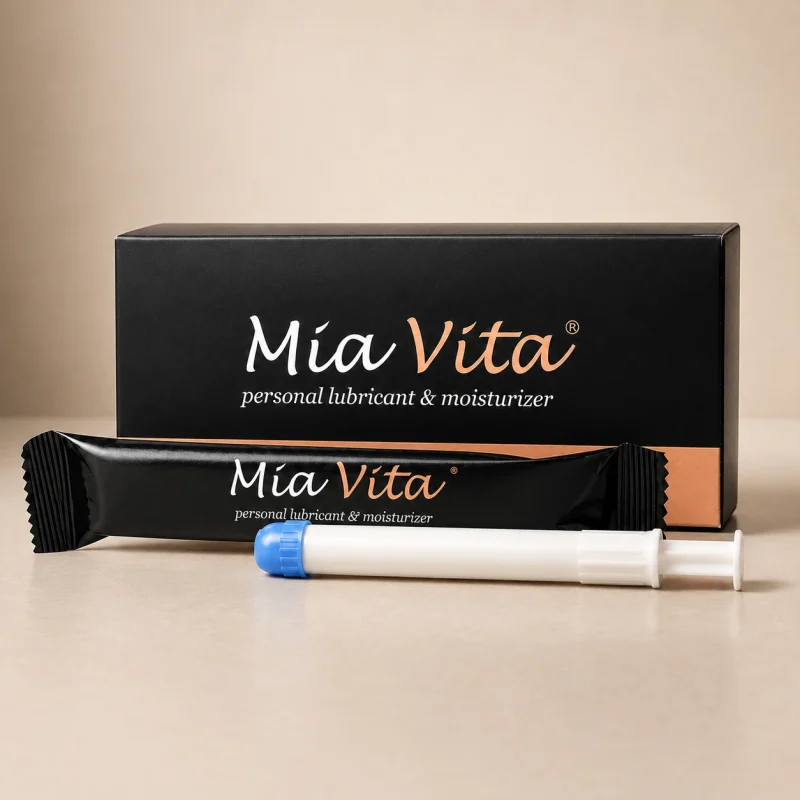 A box of Mia Vita® Personal Lubricant & Moisturizer with Hyaluronic Acid