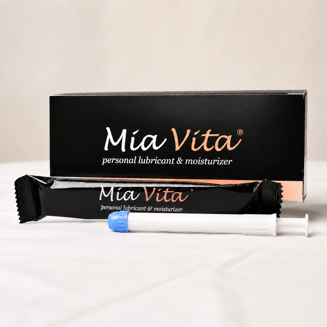 A box of Mia Vita® Personal Lubricant & Moisturizer with Hyaluronic Acid