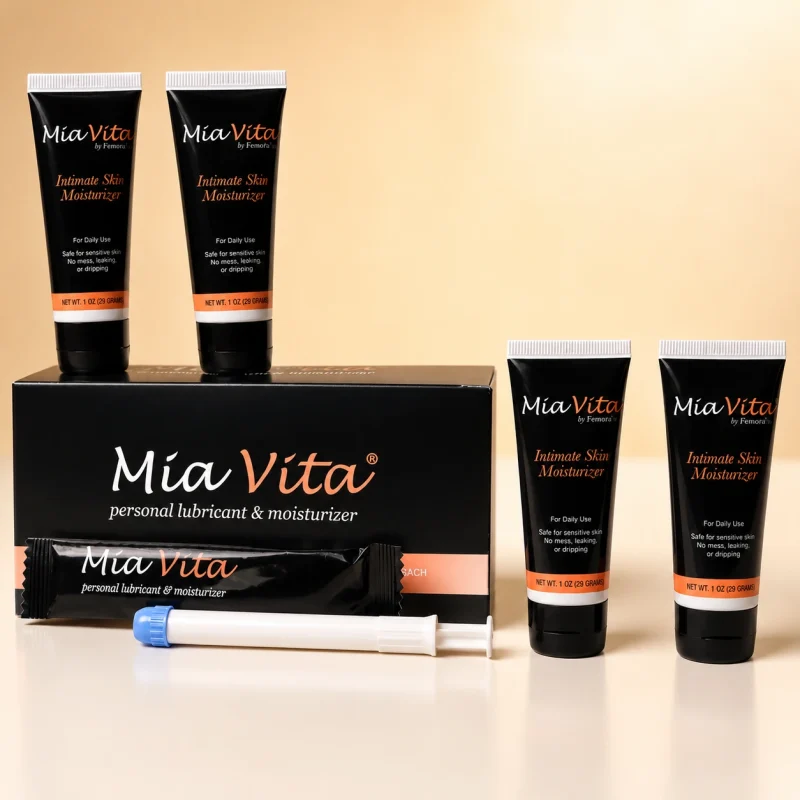 1 box of Mia Vita® Personal Lubricant & Moisturizer paired with 4 tubes of Mia Vita® Gel (NEW! 1 oz. each)
