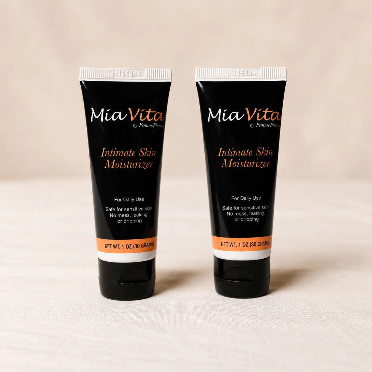 2 Tubes of Mia Vita® Intimate Skin Moisturizer with Hyaluronic Acid