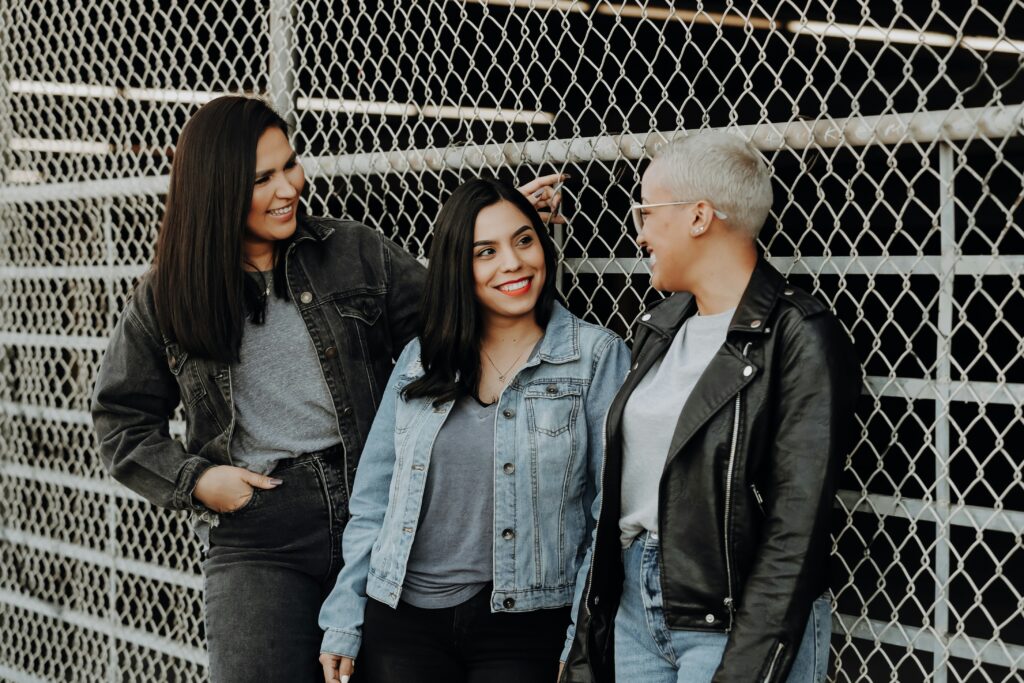 group of women happily chatting