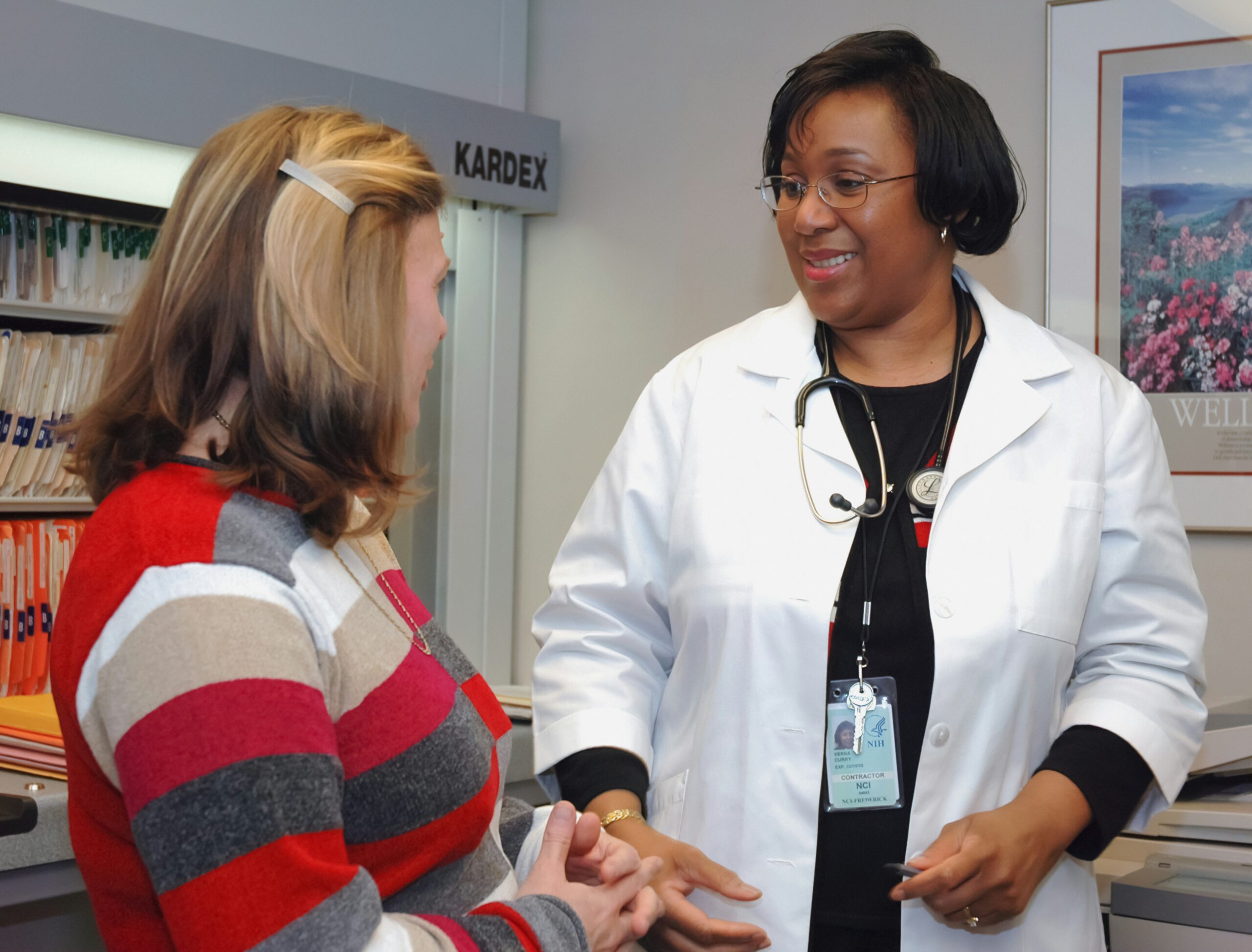 doctor talking to patient