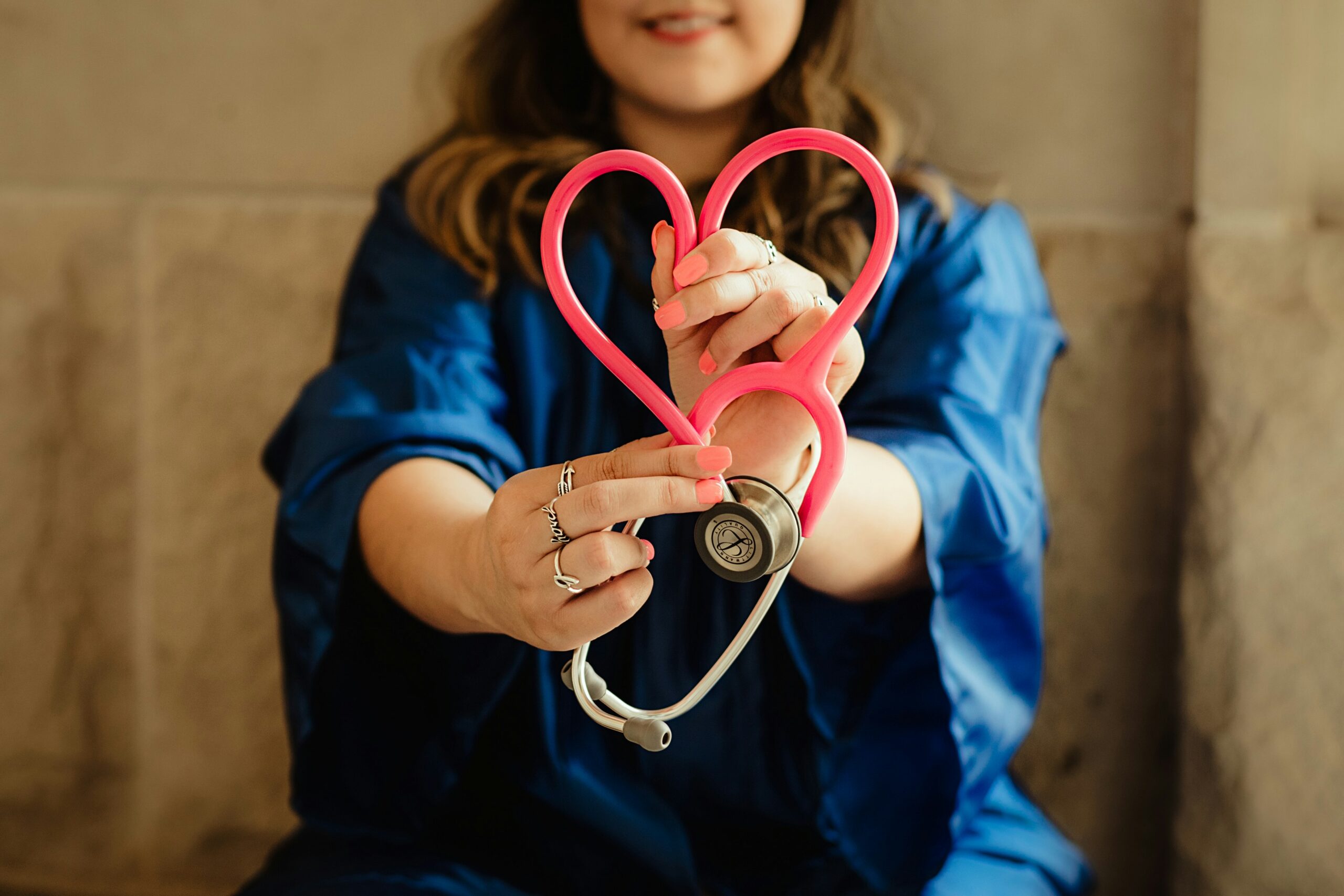 image of nurse holding stethoscope