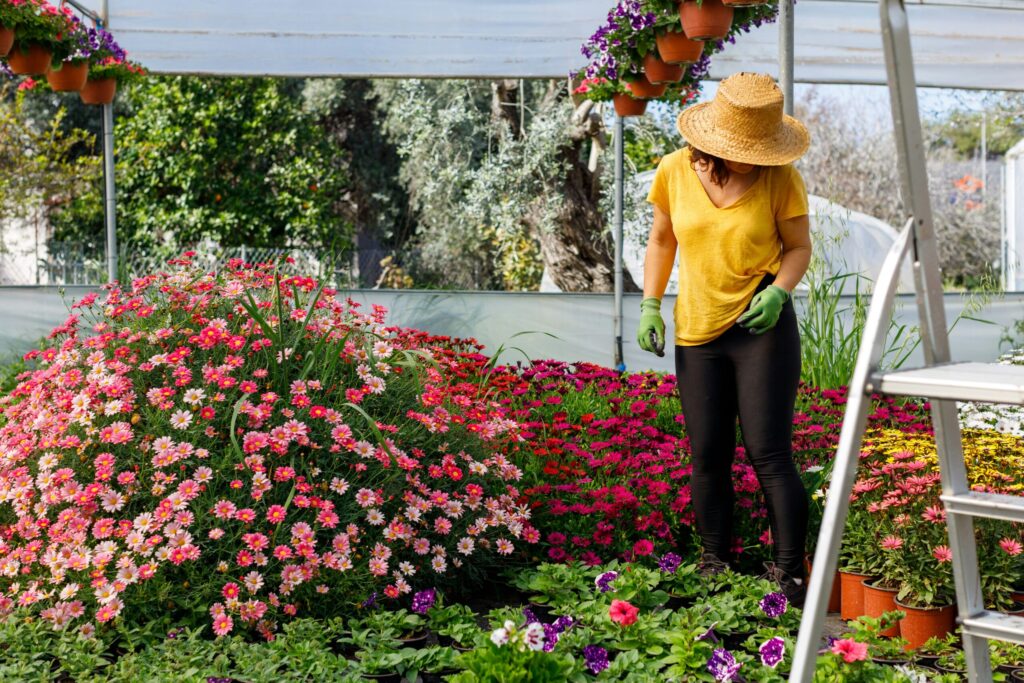woman gardening