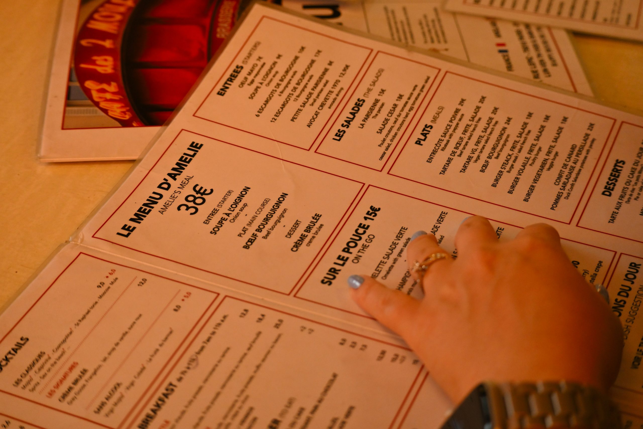 picture of menu